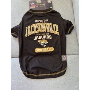 NFL Team Apparel Dog Football Jersey Jacksonville Jaguars Large Black